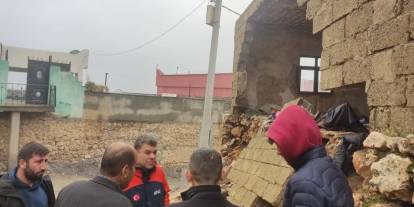 Şırnak’ta Şiddetli Yağış Nedeniyle Bir Ev Kısmen Yıkıldı