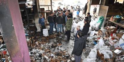 Batman'da sanayi sitesinde yangın çıktı