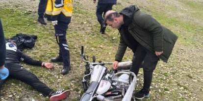 Batman'da motosikletin devrilmesi sonucu sürücüsü yaralandı