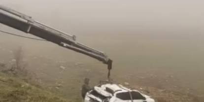 Nusaybin'de yol kenarına devrilen otomobilin sürücüsü ağır yaralandı