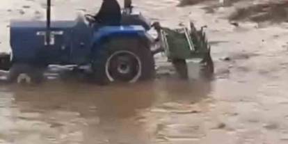 Nusaybin-Cizre yolunda su taşkınları yaşandı