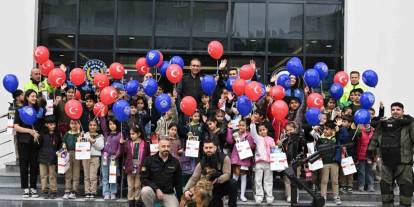 Minik Öğrencilerden Emniyet Müdürlüğüne Polis Haftası Ziyareti
