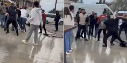 Sokak ortasında iki grup arasında kavgada 1 kişi yaralandı