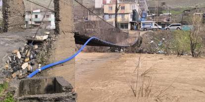 Şırnak’ta Şiddetli Yağış Sonrası Habur Çayı Coştu