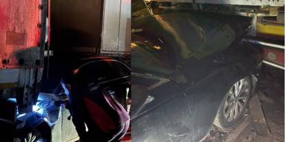 Cizre’de İki Tırın Arasında Sıkışan Otomobilden Yaralı Kurtarıldı