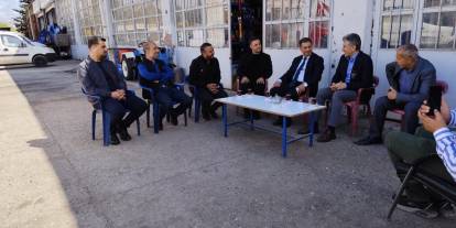 Sanayi ve Teknoloji İl Müdürü Çetin’den Sanayi Sitesi Esnafına 1 Mayıs Ziyareti