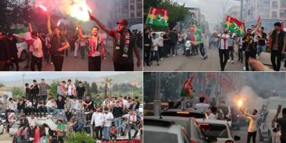 Amedspor’un Süper Lig’e yükselmesi Cizre’de doyasıya kutlandı