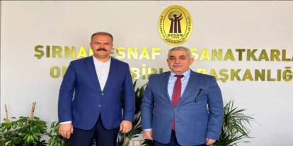 GTİ Habur Müdürü Şahin’den ŞESOB Başkanı Haşimoğlu’na Hayırlı Olsun Ziyareti