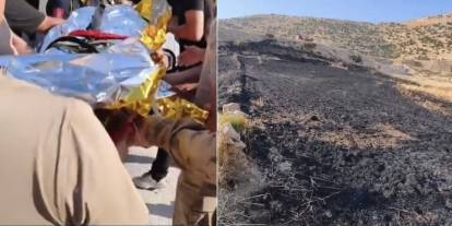 Şırnak’ta arazide uyuyan bir kişi yangının ortasında kalarak ağır yaralandı