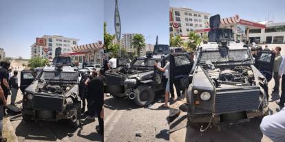 Cizre'de Polis Aracı Kaza Yaptı: 2 Polis Memuru Yaralandı
