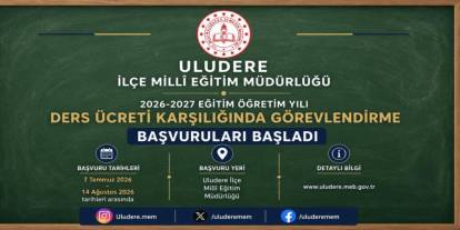 Uludere'de Ders Ücreti Karşılığında Öğretmen Başvuruları Başladı: Son Tarih 14 Ağustos