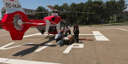 Şırnak’ta Kolu Kopan Hasta Ambulans Helikopter İle Diyarbakır’a Sevk edildi