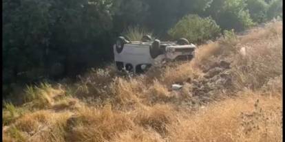 Şırnak'ta araç şarampole devrildi: 2 kişi yaralandı