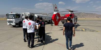 Şırnak’ta trafik kazasında yaralanan kişi helikopter ambulansla sevk edildi