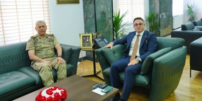 Tuğgeneral Şinasi Güçlü’den Murat Çiçek’e Hayırlı Olsun ve Veda Ziyareti
