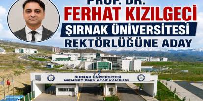Şırnak Üniversitesi Rektörlüğü İçin Yeni Aday: Prof. Dr. Ferhat Kızılgeçi