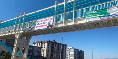 Şırnak’ta Cumhurbaşkanı Erdoğan'a, Kürtçe Pankartla Teşekkür