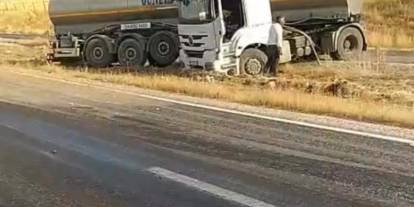 Siirt yolunda tır sürücüsü kaza yaptı
