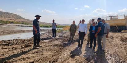 Kaymakam Partal, Ovaköy’deki tahkimat çalışmalarını inceledi
