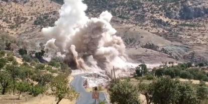 Siirt-Pervari yolunda kontrollü patlama gerçekleştirildi