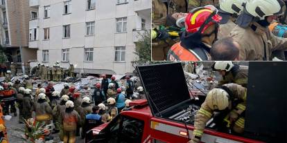 7 katlı binanın ilk 3 katı çöktü: Enkaz altında kalanlar var