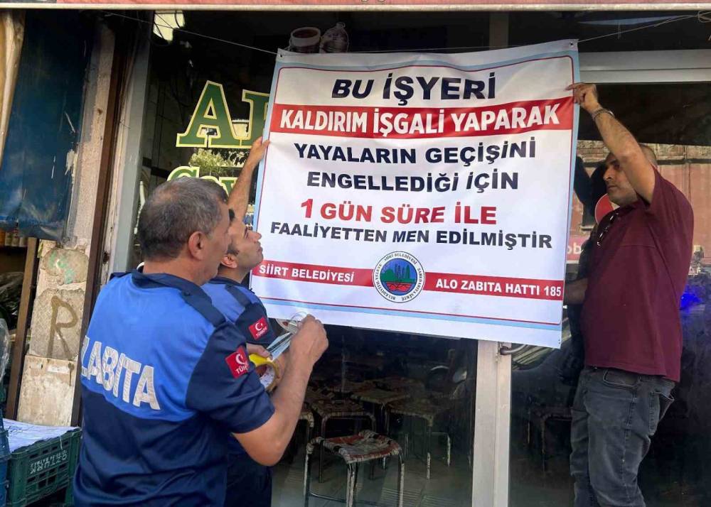 Kaldırım İşgal Eden 2 İş Yerine Kapatma Cezası Verildi