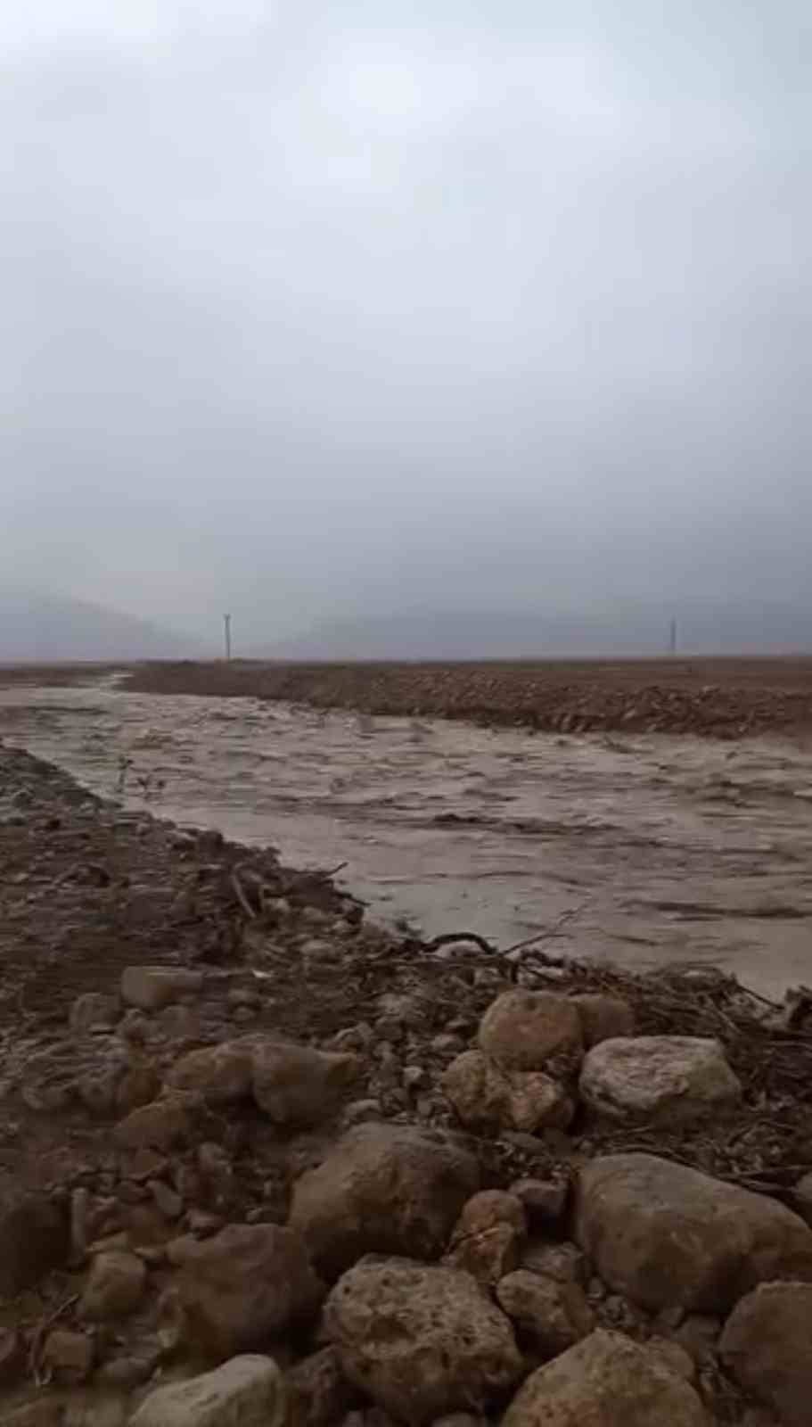 Mardin’de Sağanak Yağış Sonucu Dere Taştı