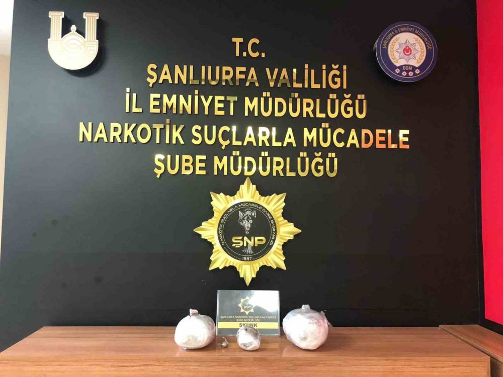 Şanlıurfa’da 6 Kilo 800 Gram Uyuşturucu Ele Geçirildi